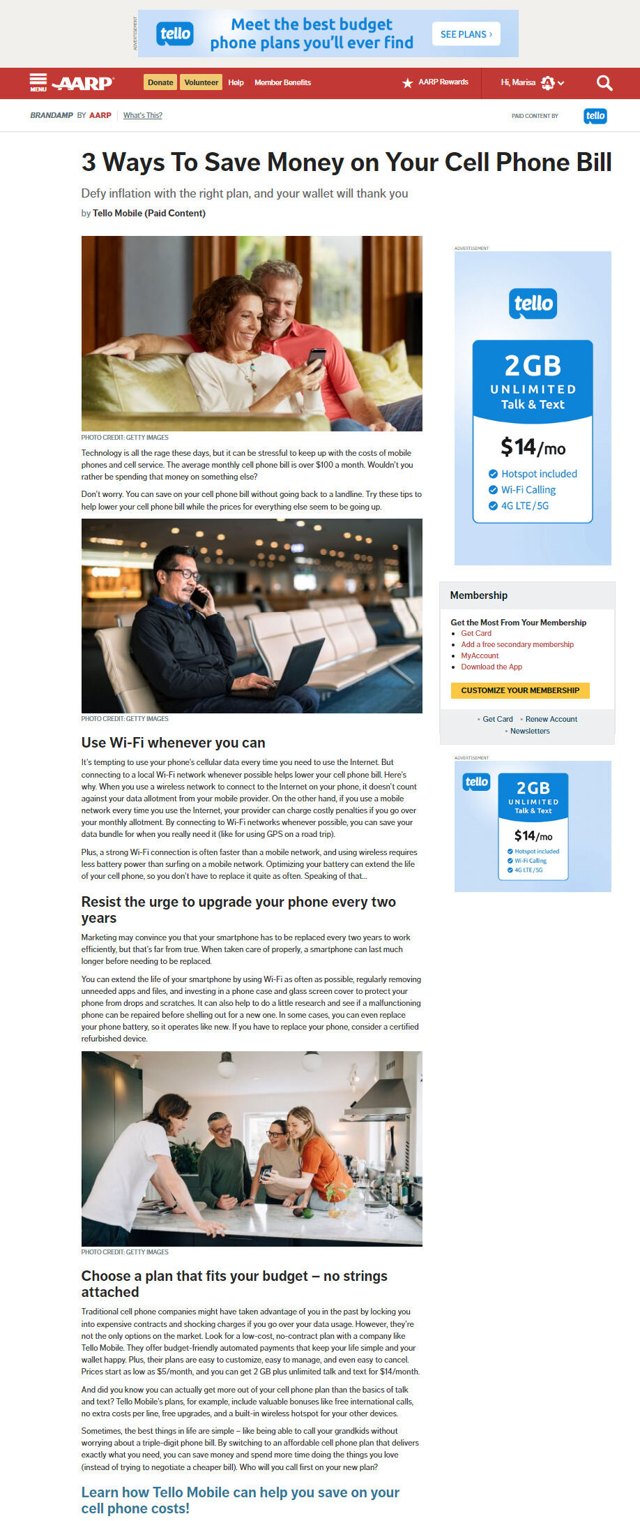 Tello Mobile Jun 2022 Article Screenshot